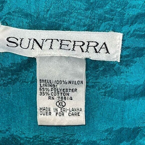 VTG 90s Windbreaker Jacket Geometric Colorblock Womens XLarge Full Zip Sunterra - Picture 6 of 11